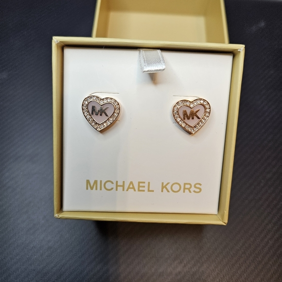 Michael Kors Jewelry - Michael Kors logo heart earrings
